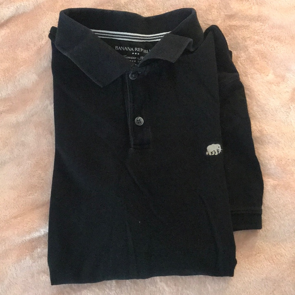 Black polo shirt
